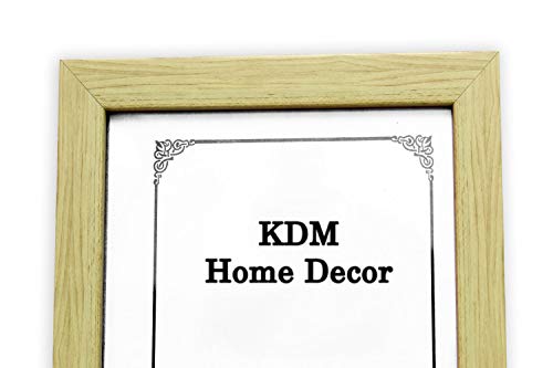 Image of Photo frame 8x12 /A4 Inches set of 2 Natural Wood Color Glass & Synthetic Wood Hanging /Table Top Modern Photo Frame for Wall Decoration