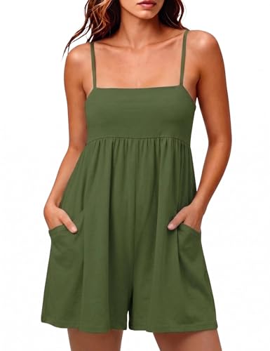 Overol de verano para mujer estilo mameluco corto con tirantes