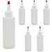 4oz HDPE Plastic Squeeze Bottles w/ Yorker Tips (6-Pack), Empty Refillable Bottles for Arts & Crafts & Kitchen (6 Pack)