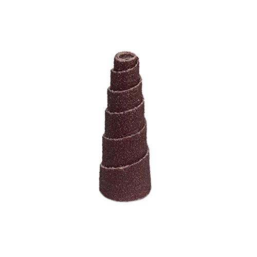 3M 341D Abrasive Cartridge Roll, Full Tapered, Aluminum Oxide, 1/8" Arbor, 1/2" Diameter, 1-1/2" Length, Grit 60 (Case of 100)
