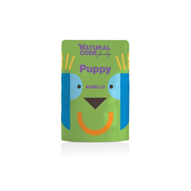 Natural Code Puppy Agnello 300g – Cibo Umido Completo per Cuccioli – Box da 20 Buste
