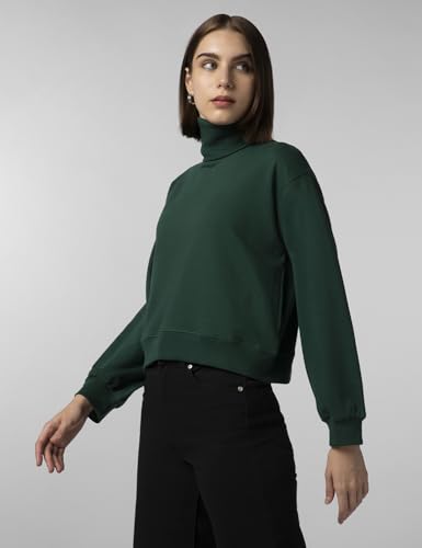 Image of FYLTR Women's Drop Shoulder Boxy Fit Sweatshirt with Turtle Neck & Balloon Sleeve | Sweatshirts for Women | Winter Sweatshirts for Woman | Casual T-Shrit