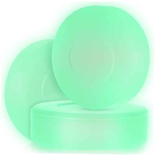 VICASKY 3 Pcs Luminous Ice Hockey Balls for Practice Durable Material Fun Sports Equipment Glows The Dark for Roller Hockey Games