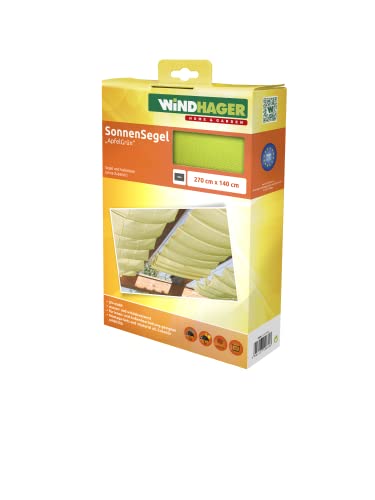 Tenda Vela Parasole per tendicorda Protezione Solare pergola o Giardino dinverno 270 x 140 cm Verde Mela 10880