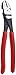 KNIPEX Tools 00 20 08 US1 Long Nose, Diagonal Cutter, and Alligator Pliers 3-Piece Tool Set, Red (Packaging May Vary)