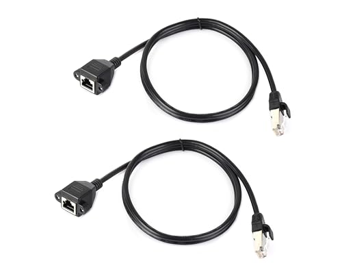 Cable Extensor Ethernet Cat 6, Pack 2, 1 m C/U RJ45 miniatura 1
