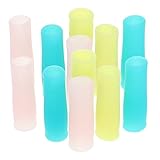 Healeved 12pcs Silicone Protective Covers for Manicure Scissors Tweezers Cuticle Nail Care Essential for Beauty Schools Home Use