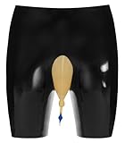 Late X Latex Urine Hose Schwarz/Transparent S