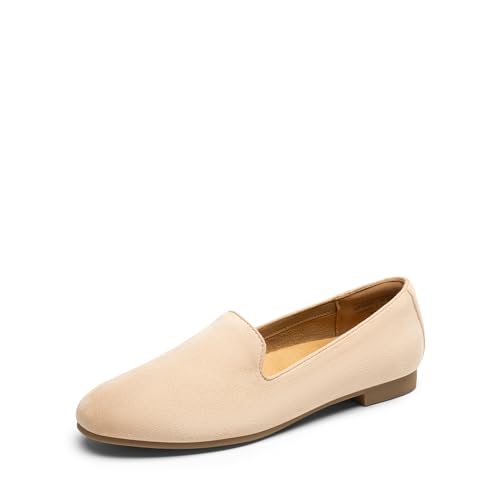 Image of DREAM PAIRS Round Toe Flats for Women Dressy Comfortable, Slip-On Dress Business Casual Office Work Shoes for Women