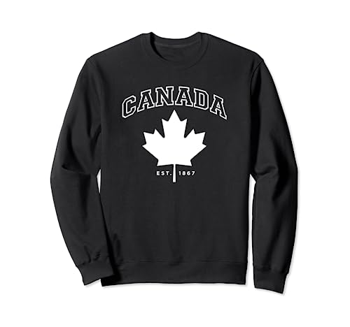 Maglietta Canada Maple Leaf - Canada Est. 1867 Design classico Felpa