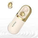 PAXA Sleep Headphones for Side Sleepers, Sleep Invisible Earbuds with Vibration Charging Case Wireless Bluetooth 6.0, Soft Silicone Mini Earbuds for Sleeping, Snoring Noise Isolation, S13 Beige