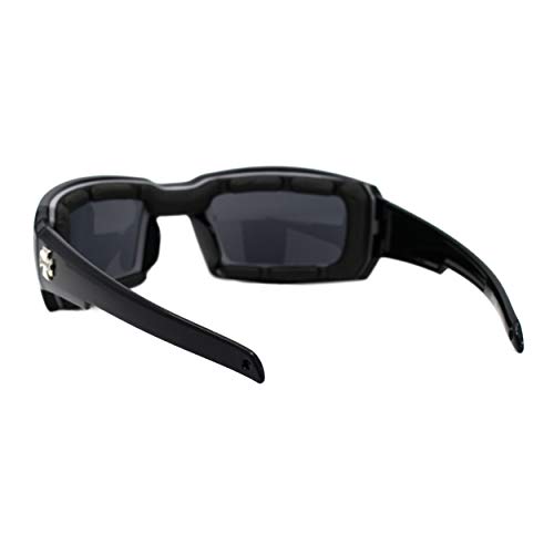 Choppers Foam Padded Goggle Sunglasses Shield Rectangle Wrap Around UV4003