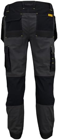 DEWALT Albany Cargobroek Voor Heren, Slim Fit, Pro Stretch, Rip Stop Holster Pocket Work Utility Cargo Broek Grijs Zwart 38w 31l 1308939412