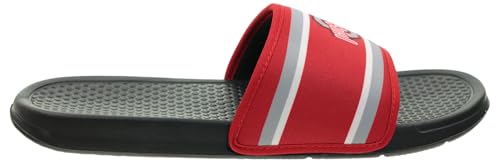 Image of FOCO NCAA Printed Team Logo and Color Stripes Comfortable Slide Sandals
