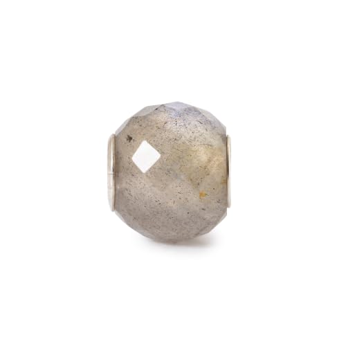 Cuentas redondas de labradorita Trollbeads abalorios de piedra natural gris 2