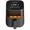 Kitchen Elite Digital Air Fryer Oven with Viewing Window and 8 Presets, 4 Quart, Touchscreen Cooker, Precise Temp Control, Elegant Gray