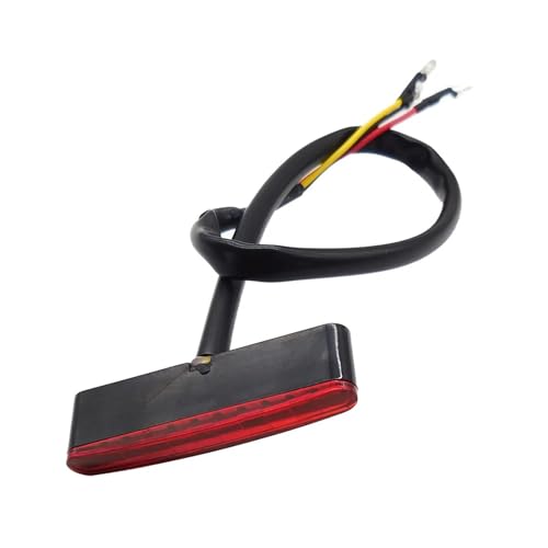 Luz de freno trasera para motocicleta de 12V y lámpara de matrícula mini 6