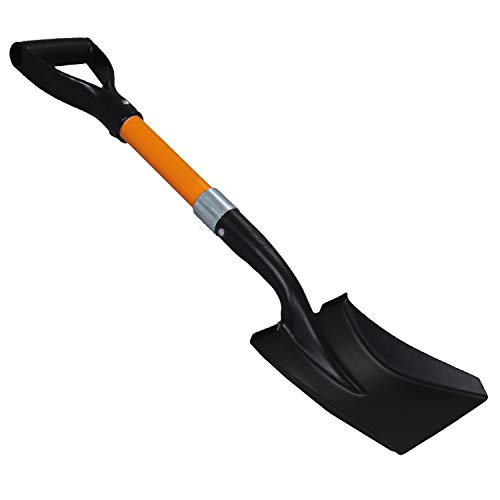 Ashman Medium Square Shovel - 1 Pack, 27 Inch Length, D-Cup Handle, Sturdy, Comfortable, Durable Handle, Built to Last