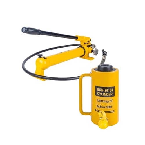Martinetto idraulico con pompa manuale CP-700, cilindro idraulico cavo a semplice effetto, in grado di spingere e tirare(20T-4in Stroke+CP-700 Hand Pump)