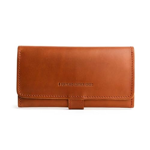 Portland Leather Goods Trifold Wallet for Women – Handmade from the Finest Full-Grain Hides – Features Ten Card Slots – Honey