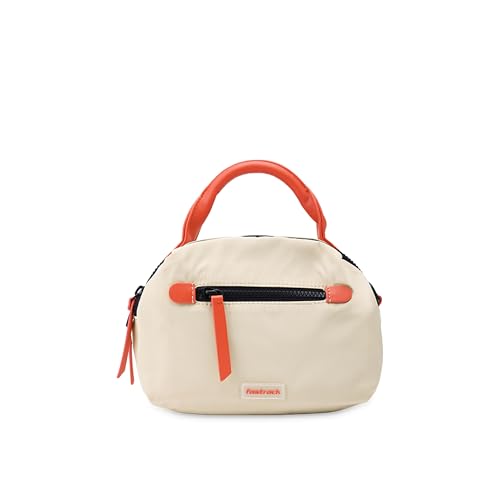 Image of Fastrack Sling Bag for Men & Women | Medium Nylon Sling with Colorblock Design, Zipper Closure, Webbing Strap & Detachable Sling | 2 Compartments with Internal Utility Pockets for Everyday Use