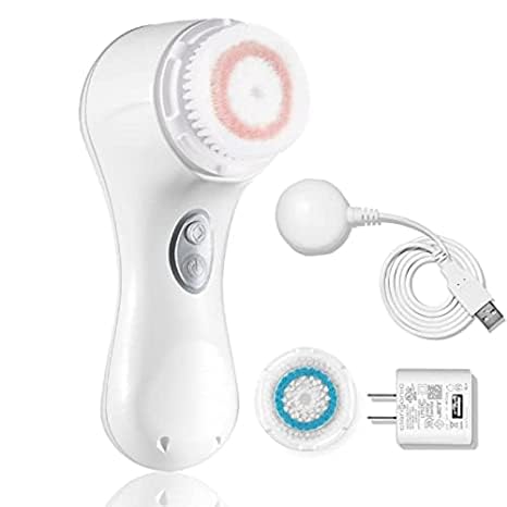Mia 2 Sonic Facial Cleansing Brush - Electric Face Exfoliator for Deep Clean & Pore Cleansing, Waterproof & Rechargeable – White