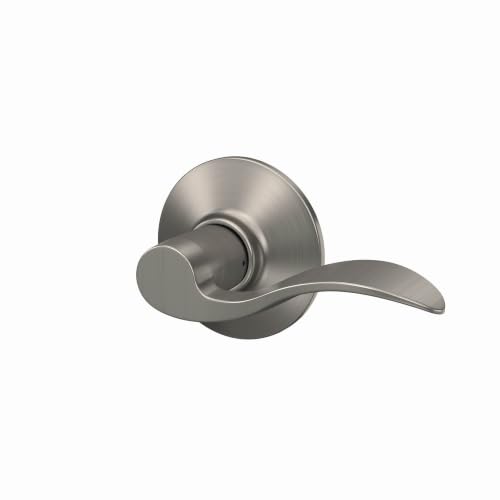 Image of SCHLAGE Accent Hall /Closet Passage Door Handle, Reversible, Satin Nickel