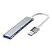 Price comparison product image Pipestation® USB Hub (4-in-1) | 4-port USB-A USB3 USB 3 Hub Extension Splitter Multiport Adapter For - Laptop Pc Macbook Pro Air Mini Dell Hp Keyboard Flash Drive Steam Deck Stream Deck Dock Dongle