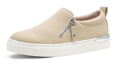 Image of Jeossy Women's Slip On Shoes Casual Fashion Sneakers 8010 Arch Support Loafers for Women with Zipper