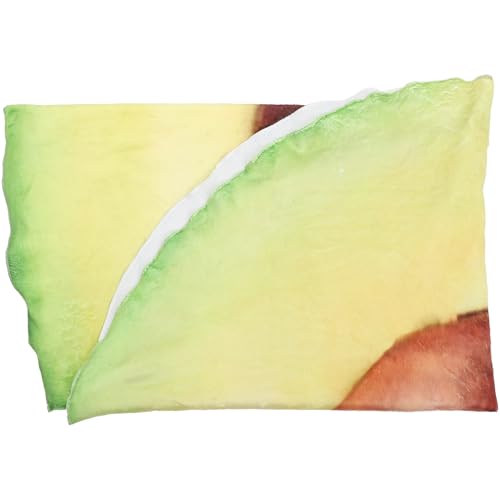 Manta cálida de aguacate con diseño realista para dormitorio acogedor 2