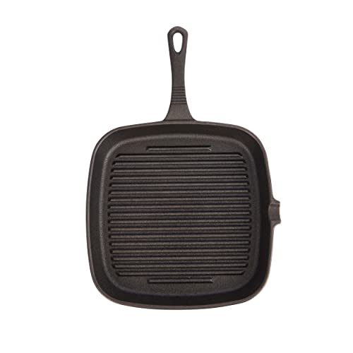 KitchenCraft Cast Iron Griddle Pan for Induction Hob, Square, 23cm, Black, 15 Years Guarantee - Image 4