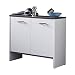 Produktbild trendteam smart living - Waschbeckenunterschrank Unterschrank - Badezimmer - California - Aufbaumaß (BxHxT) 60 x 55 x 28 cm - Farbe Weiß mit Rauchsilber - 162330103
