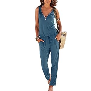 WJANYHN Dames mode Casual All-Match Multi-Color Comfortabele Tether Rits Sexy Jumpsuit