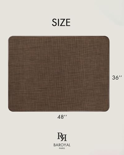 Image of BARoyal Office Chair Mat for Hardwood Floor Under Desk Computer Rolling Chair Mat for Wood /Tile Floor Non-Slip Heavy Duty Desk Rug PVC Plastic Hard Floor Protector 36 inch x 48 inch(Coffee)