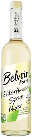 BELVOIR FRUIT FARMS Elderflower Syrup Mixer, 500ml (Pack of 1) | Refreshing Botanical Drink Mix | Perfect for Cocktails | Natural Flavor| No Preservatives| Made with Fresh Elderflowers.