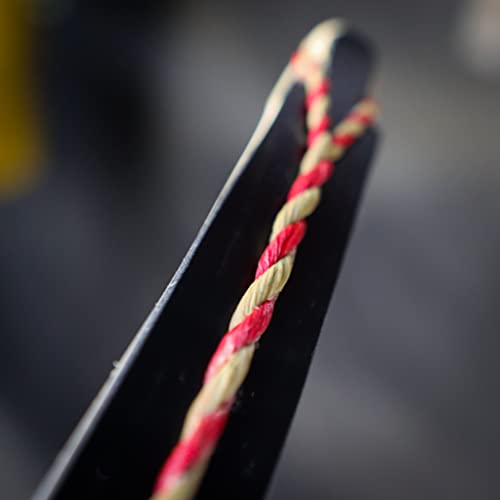 Shatterproof Archery Fast Flight Bow String Flemish Twist (60", Tan/Red Actual Bowstring Length) #TOP2