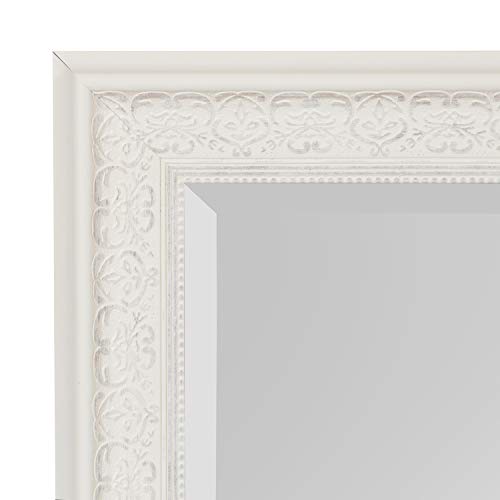 Kate and Laurel Alysia Decorative Frame Rectangle Wall Mirror, 28.5x40.5 White by Kate and Laurel - Image 6