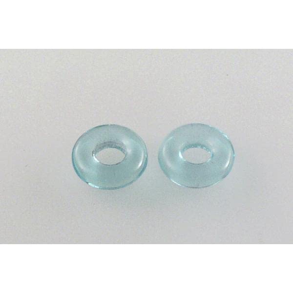 150pcs Demi Round O-Bead Circular Spacer Beads 10 mm, Transparent Aqua (60110), Bohemia Crystal Glass, Czechia 11144003