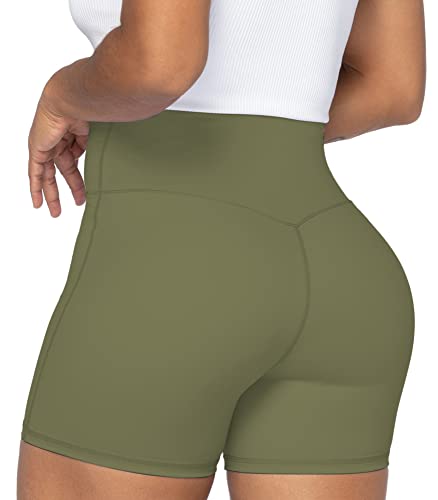 Image of Sunzel Crossover Biker Shorts for Women, No Front Seam V High Waist Yoga Workout Gym Shorts with Tummy Control | 4 Or 6-Inch Inseam, High Waisted, Tummy Control, Crossover Waist, Buttery Soft, No Front Seam, Squat Proof, Compression