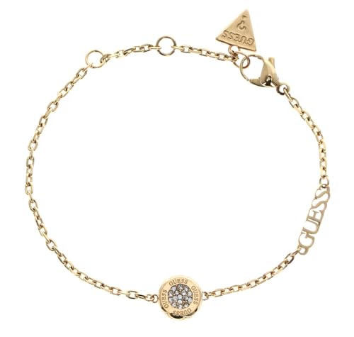 GUESS Bracelet pour femme matelassé coin doré JUBB04594JWYGS, Cristal