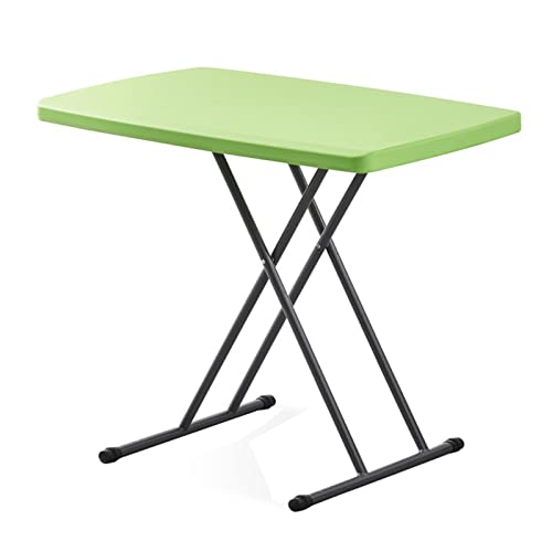 Mesa de plástico plegable ajustable, bandeja portátil para aperitivos y soporte para laptop para picnic en casa, fiesta, fácil de llevar, diseño verde versátil