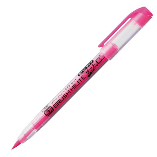 呉竹 蛍光ペン ZIG ブラッシュハイライト サッと C+ 蛍光ピンク BHSC-55-112 【まとめ買い10本セット】