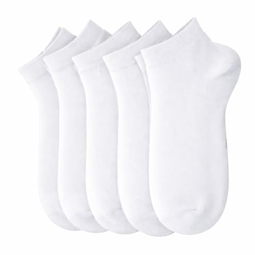 Image of Plain Ankle Length Socks for Men & Women | Unisex Low Cut Socks in Soft Pure Cotton Fabric | Stretchable, Breathable & Comfortable DailyWear Sock| Pack of 5