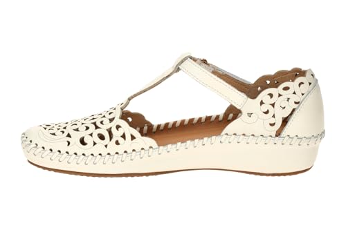 Image of Pikolinos ALDAYA Leather Loafers for Women, white, 7.5 /8