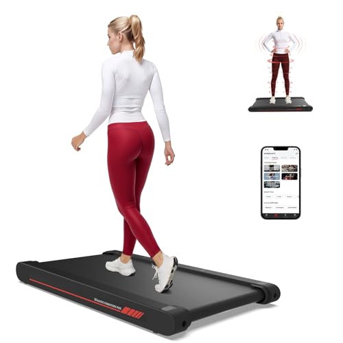 Sperax 4 in 1 Walking Vibration Pad with APP Portable Under Desk Treadmill for Home Vibration Walking Treadmill 120kg Capacity