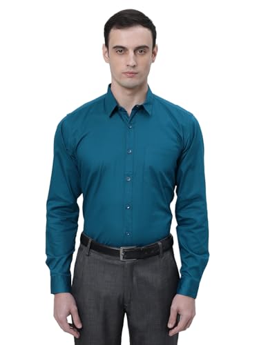 Image of THE SOUL PATROL Men's Casual Regular Fit Full Sleeve Premium Cotton Button-Down Shirt with Single Patch Pocket - Stylish, Classic, Comfortable, and Elegant for Everyday Wear