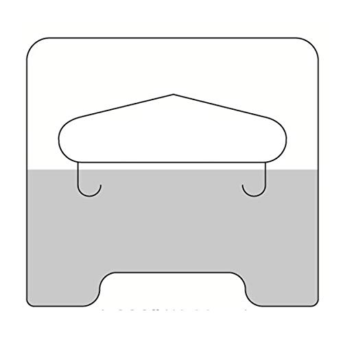 100 Clear Self Adhesive Medium Duty Slot Hang Tab Tags 14Oz Limit Retail Hangers for Shop - Ideal Pegboard and Slatwall Accessories for Retail Display