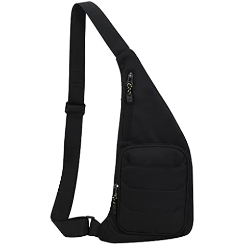 Peicees Sling Bag for Men Women Shoulder Bag Backpack Strap Pockets Chest Bag for Running Hiking Camping Exercise Outdoor Cover