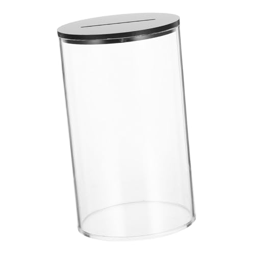 Caja Para Guardar Monedas de Acrílico Negro con Tapa miniatura 1