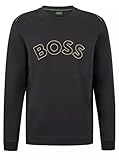 Hugo Boss Men's Salbo Iconic US Black Sweatshirt with Gold Logo (as1, alpha, xx_l, regular, regular)